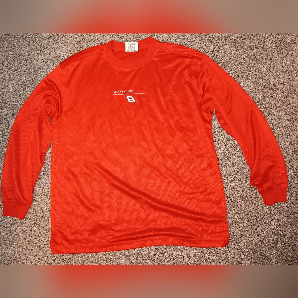 Vintage Chase Authentics Dale Jr Long Sleeve Embroidered Polyester Tshirt XL